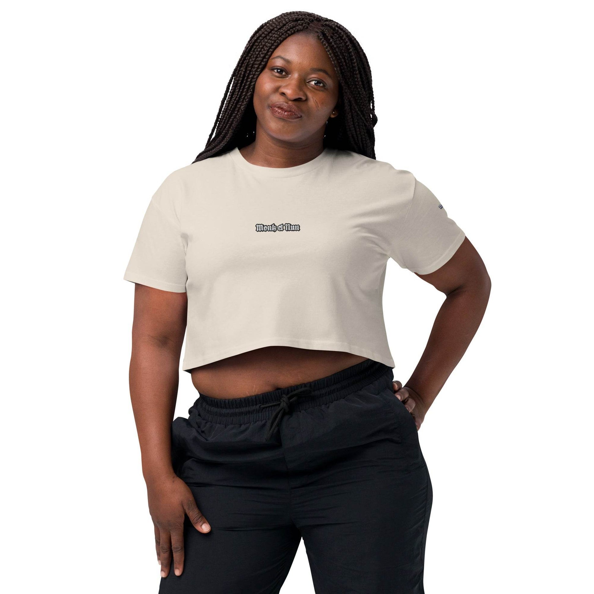 Women’s crop top t-shirt 100% cotton Design #12 - Monk&Nun UnisexClothing