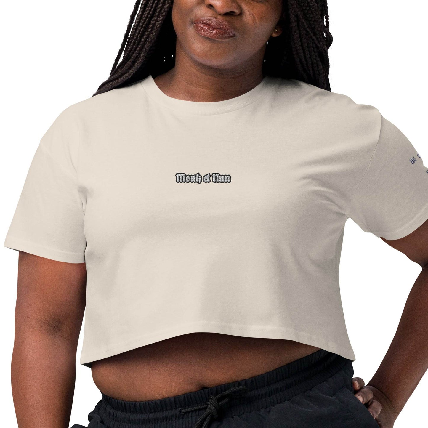 Women’s crop top t-shirt 100% cotton Design #1 - Monk&Nun UnisexClothing