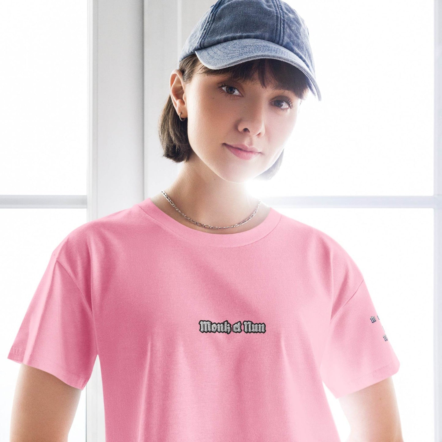 Women’s crop top t-shirt 100% cotton Design #12 - Monk&Nun UnisexClothing
