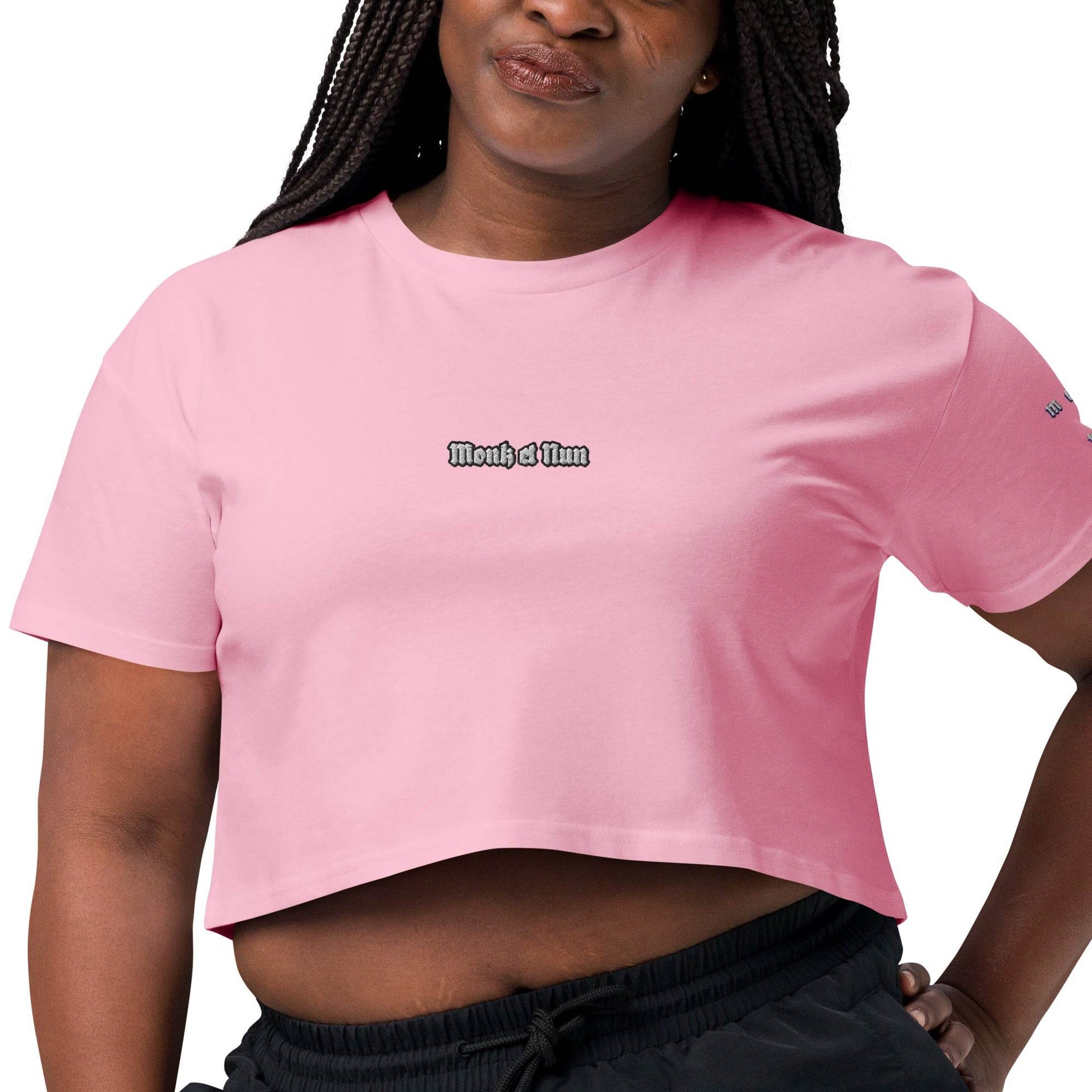 Women’s crop top t-shirt 100% cotton Design #1 - Monk&Nun UnisexClothing