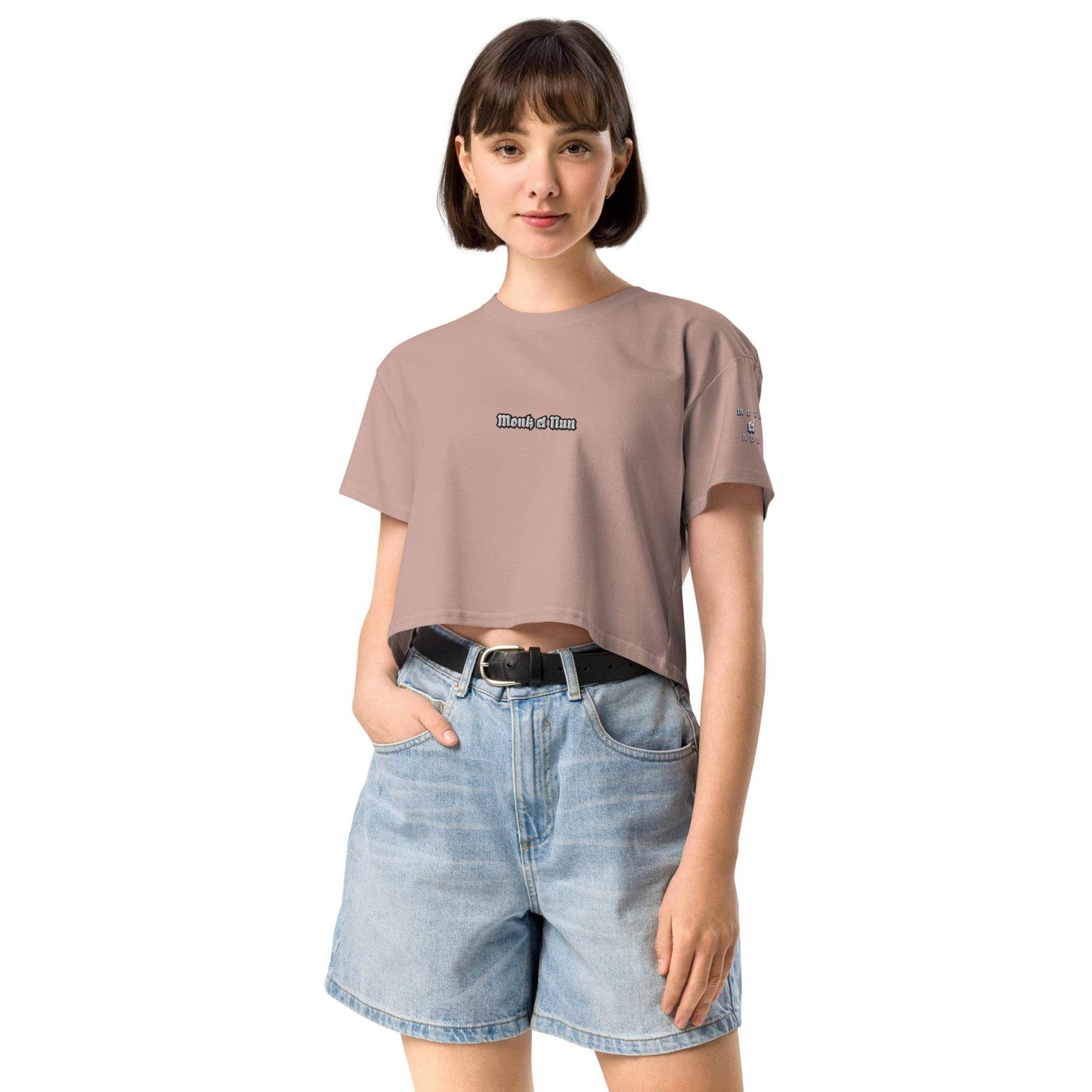 Women’s crop top t-shirt 100% cotton Design #1 - Monk&Nun UnisexClothing
