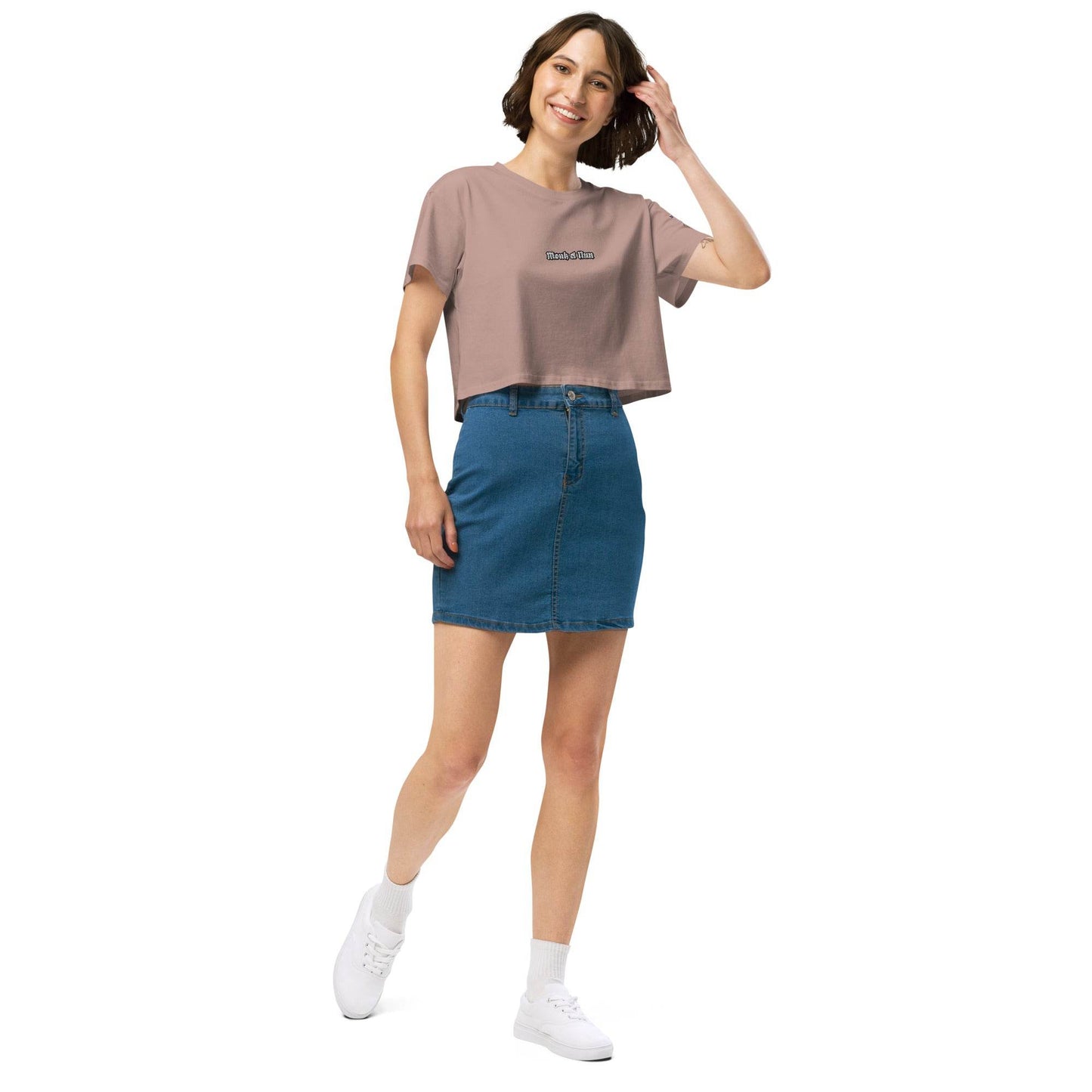 Women’s crop top t-shirt 100% cotton Design #1 - Monk&Nun UnisexClothing