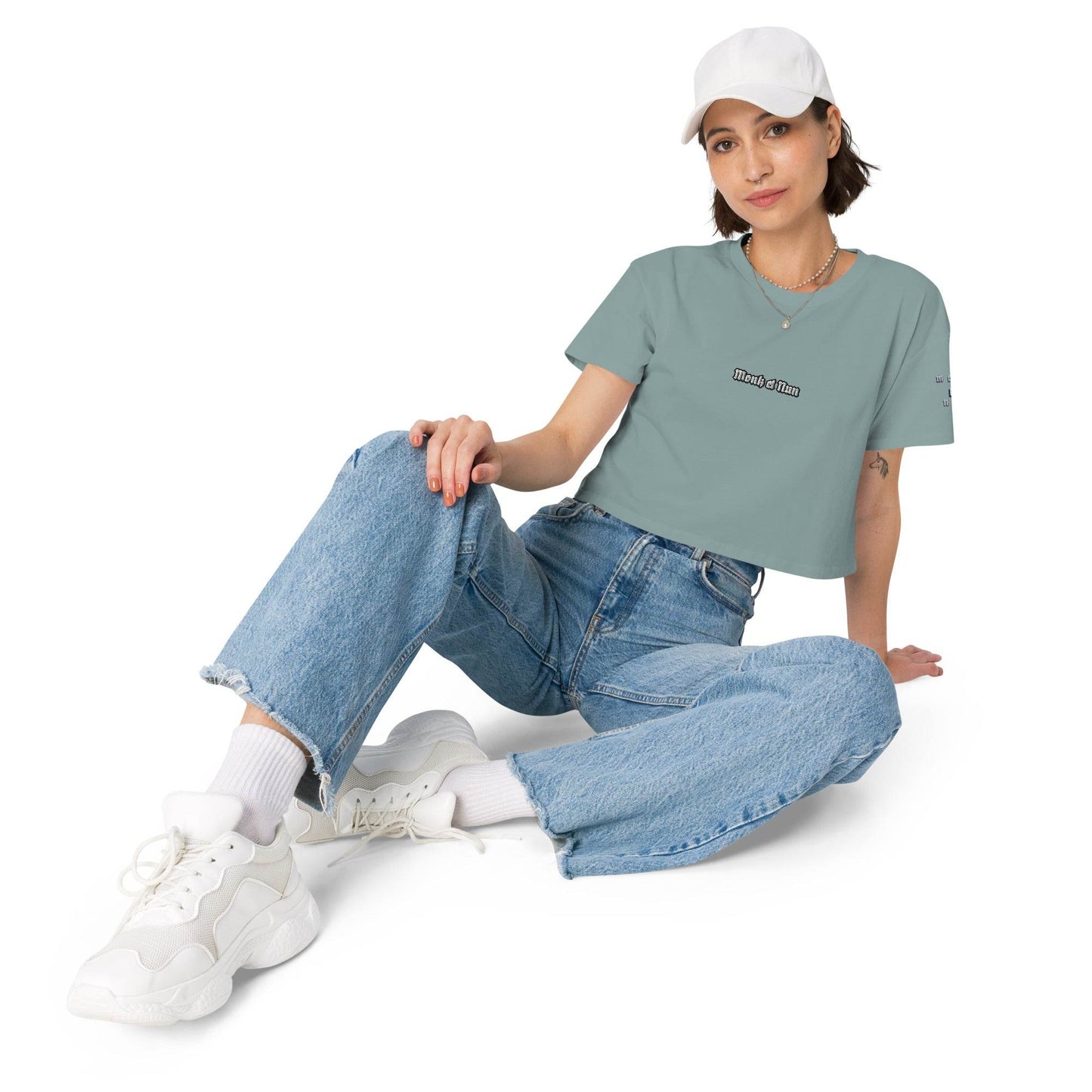 Women’s crop top t-shirt 100% cotton Design #1 - Monk&Nun UnisexClothing