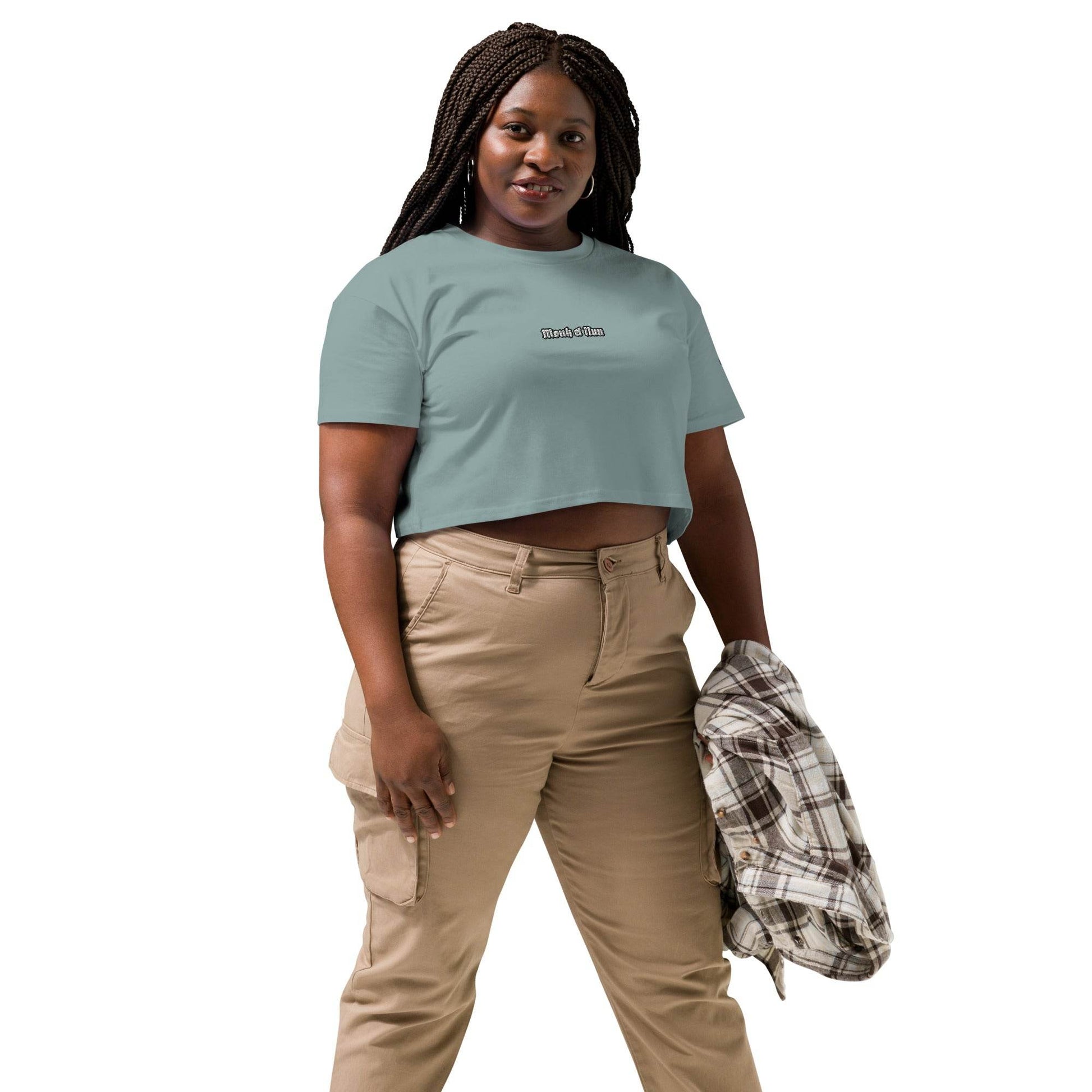Women’s crop top t-shirt 100% cotton Design #1 - Monk&Nun UnisexClothing