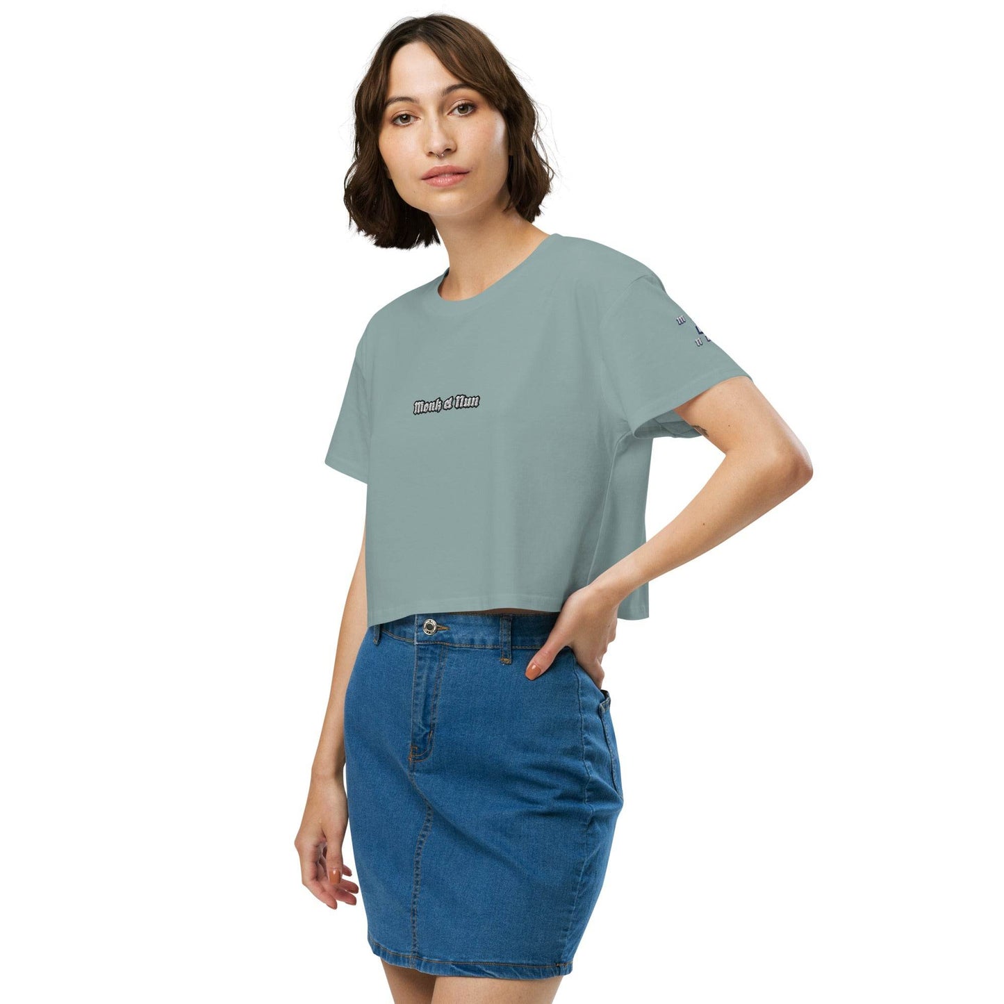 Women’s crop top t-shirt 100% cotton Design #14 - Monk&Nun UnisexClothing