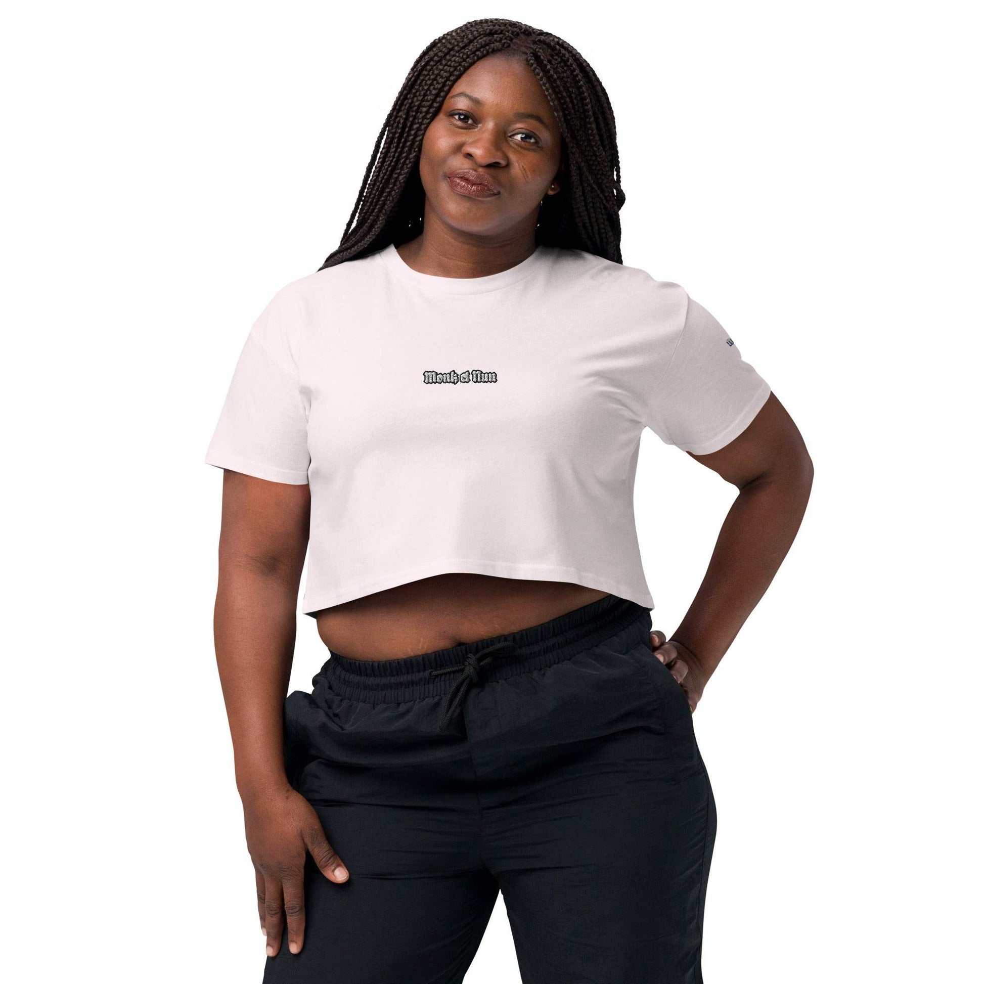 Women’s crop top t-shirt 100% cotton Design #12 - Monk&Nun UnisexClothing