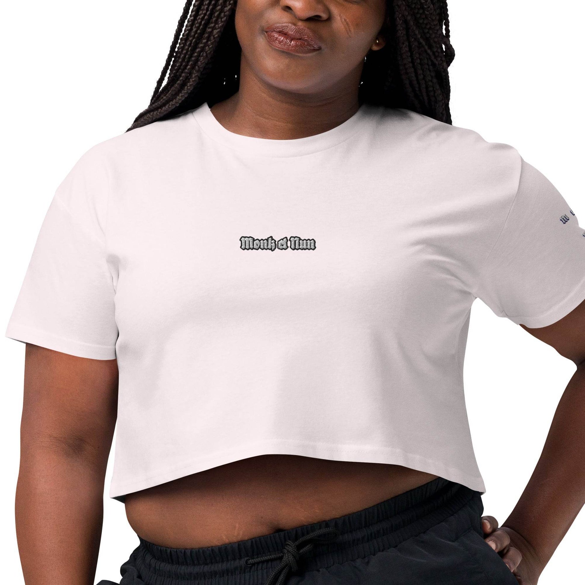 Women’s crop top t-shirt 100% cotton Design #1 - Monk&Nun UnisexClothing