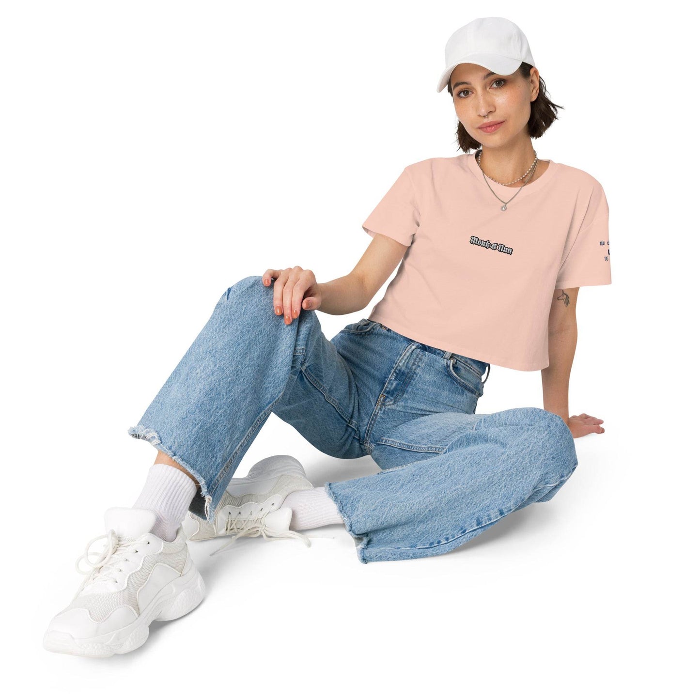 Women’s crop top t-shirt 100% cotton Design #1 - Monk&Nun UnisexClothing