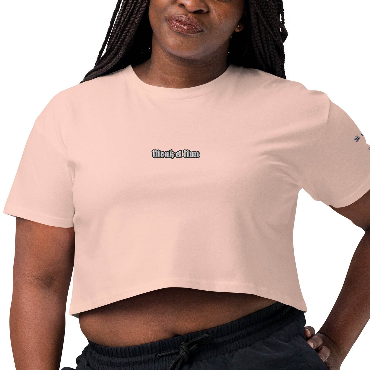 Women’s crop top t-shirt 100% cotton Design #1 - Monk&Nun UnisexClothing