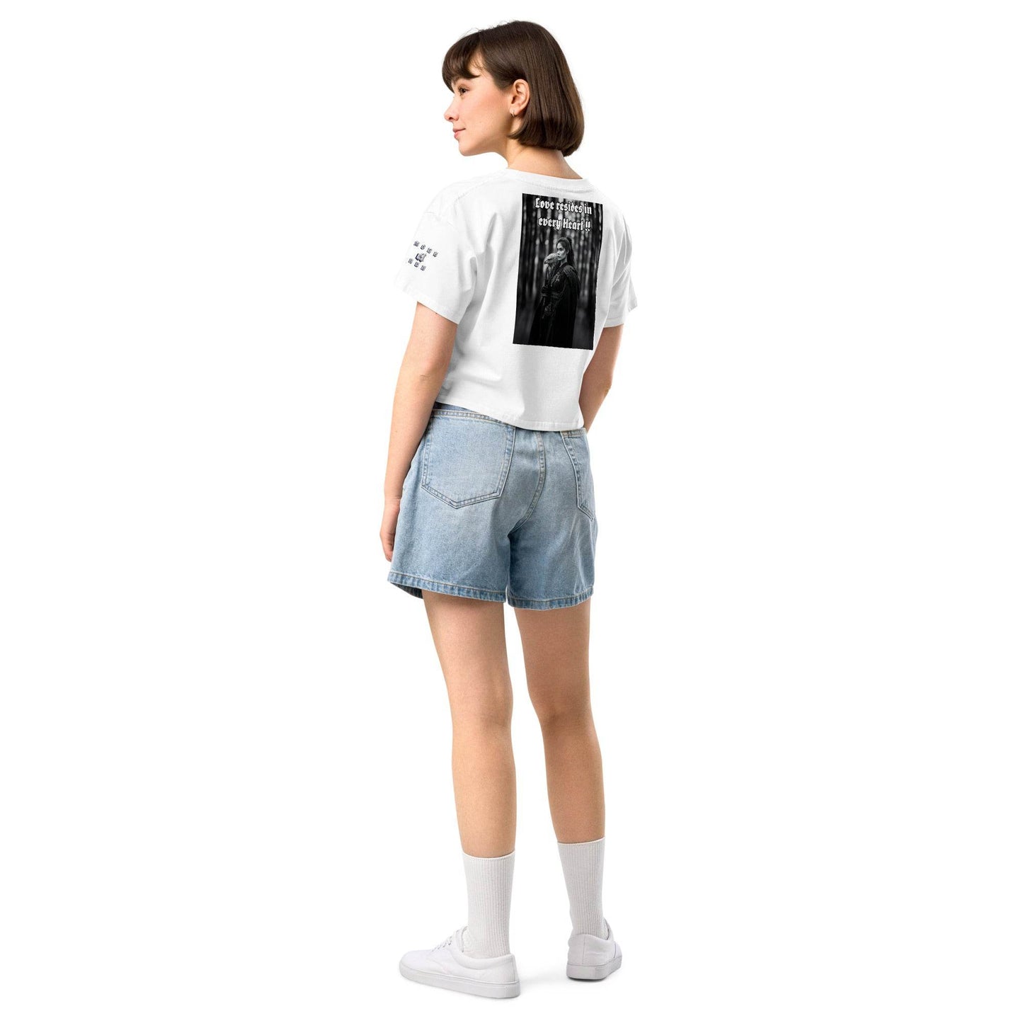 Women’s crop top t-shirt 100% cotton Design #1 - Monk&Nun UnisexClothing