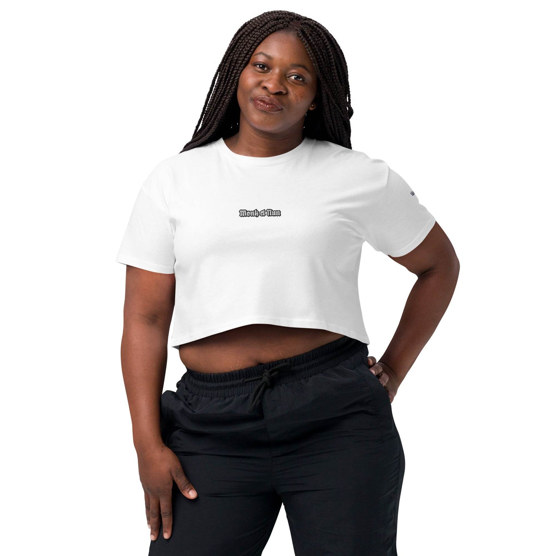 Women’s crop top t-shirt 100% cotton Design #12 - Monk&Nun UnisexClothing