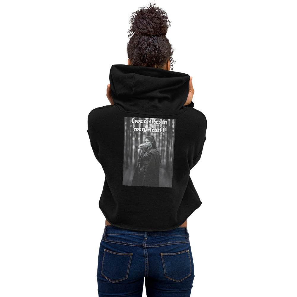 Women’s Crop 50% cotton Hoodie Design #1 - Monk&Nun UnisexClothing