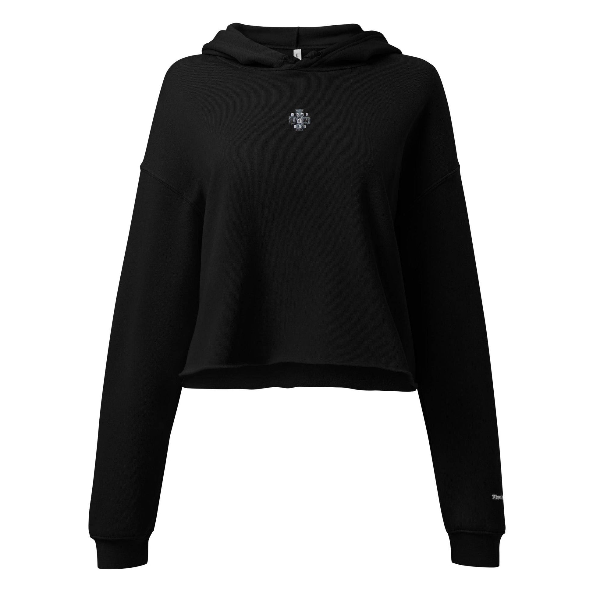 Women’s Crop 50% cotton Hoodie Always think positive - Monk&Nun UnisexClothing