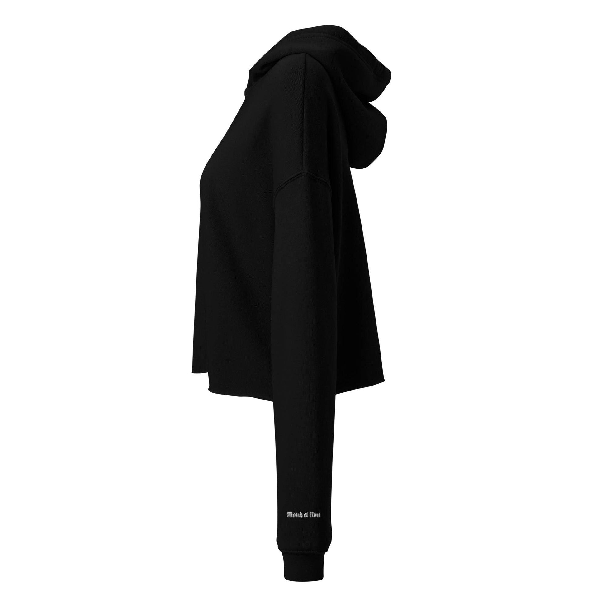 Women’s Crop 50% cotton Hoodie Always think positive - Monk&Nun UnisexClothing