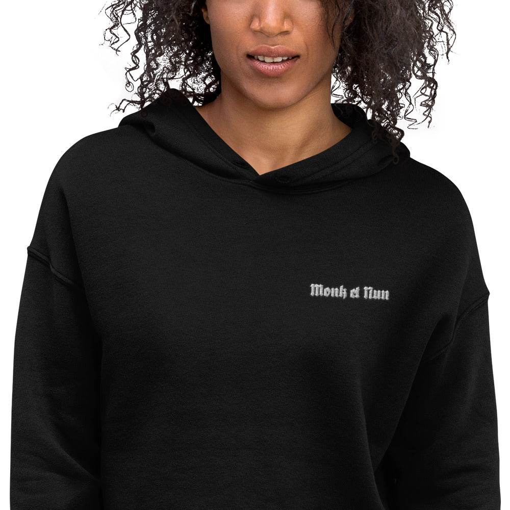 Women’s Crop 50% cotton Hoodie Logo - Monk&Nun UnisexClothing