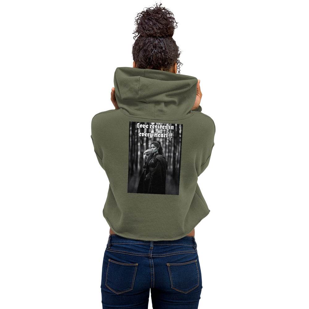 Women’s Crop 50% cotton Hoodie Design #1 - Monk&Nun UnisexClothing