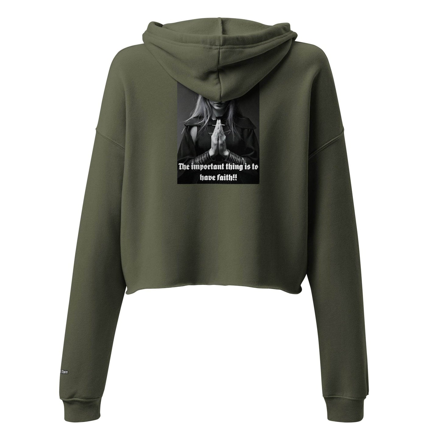 Women’s Crop 50% cotton Hoodie Design #3 - Monk&Nun UnisexClothing
