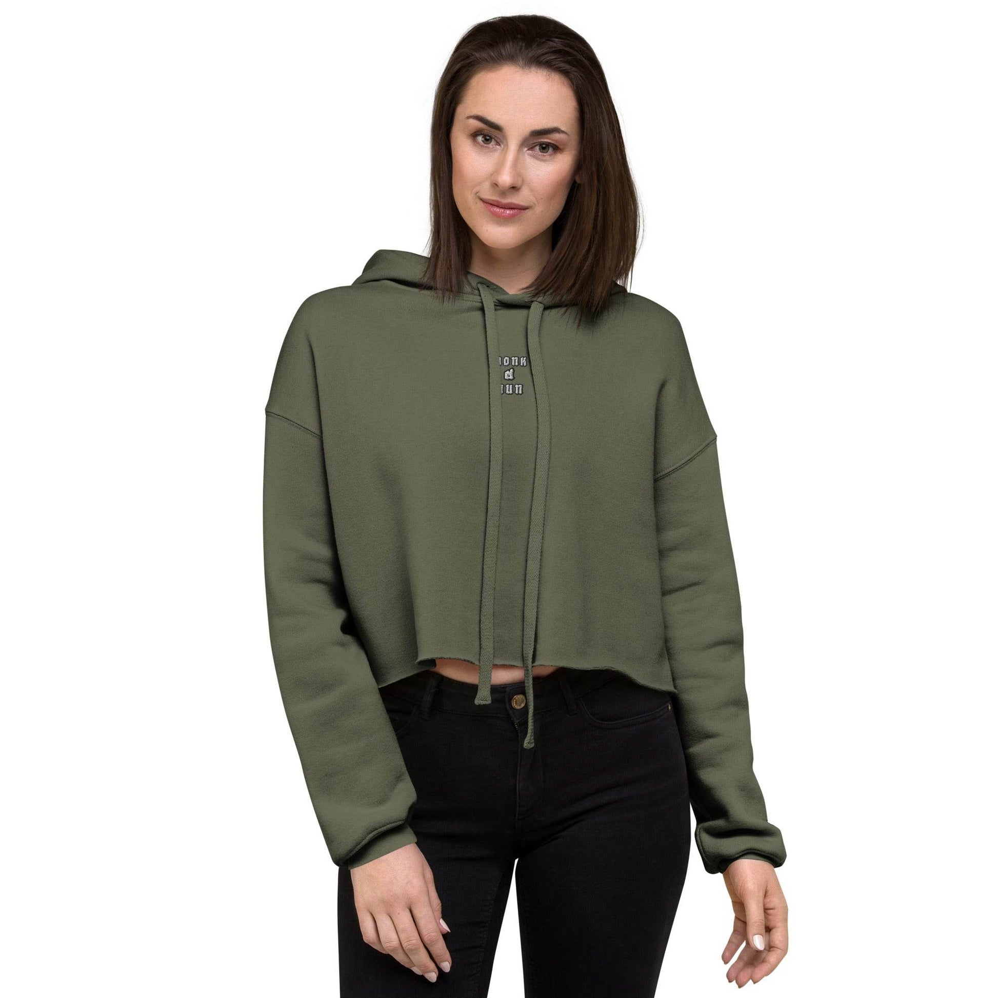 Women’s Crop 50% cotton Hoodie Design #3 - Monk&Nun UnisexClothing