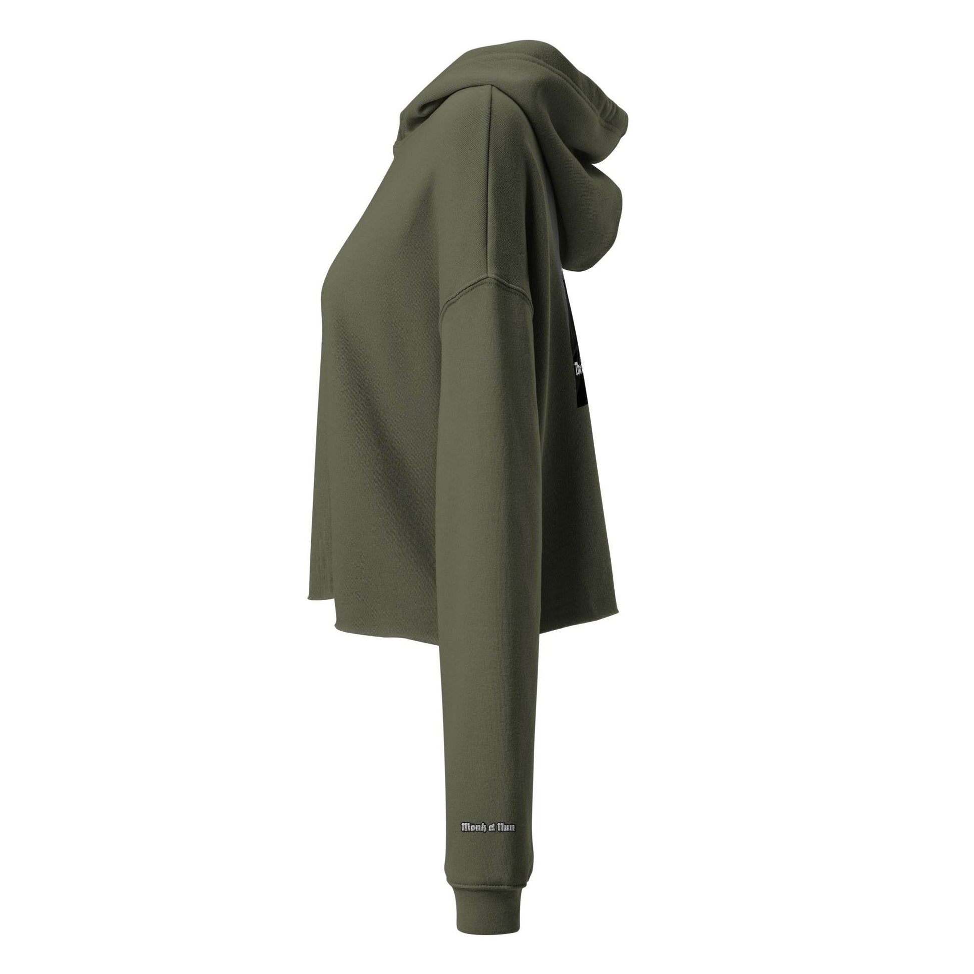 Women’s Crop 50% cotton Hoodie Design #3 - Monk&Nun UnisexClothing
