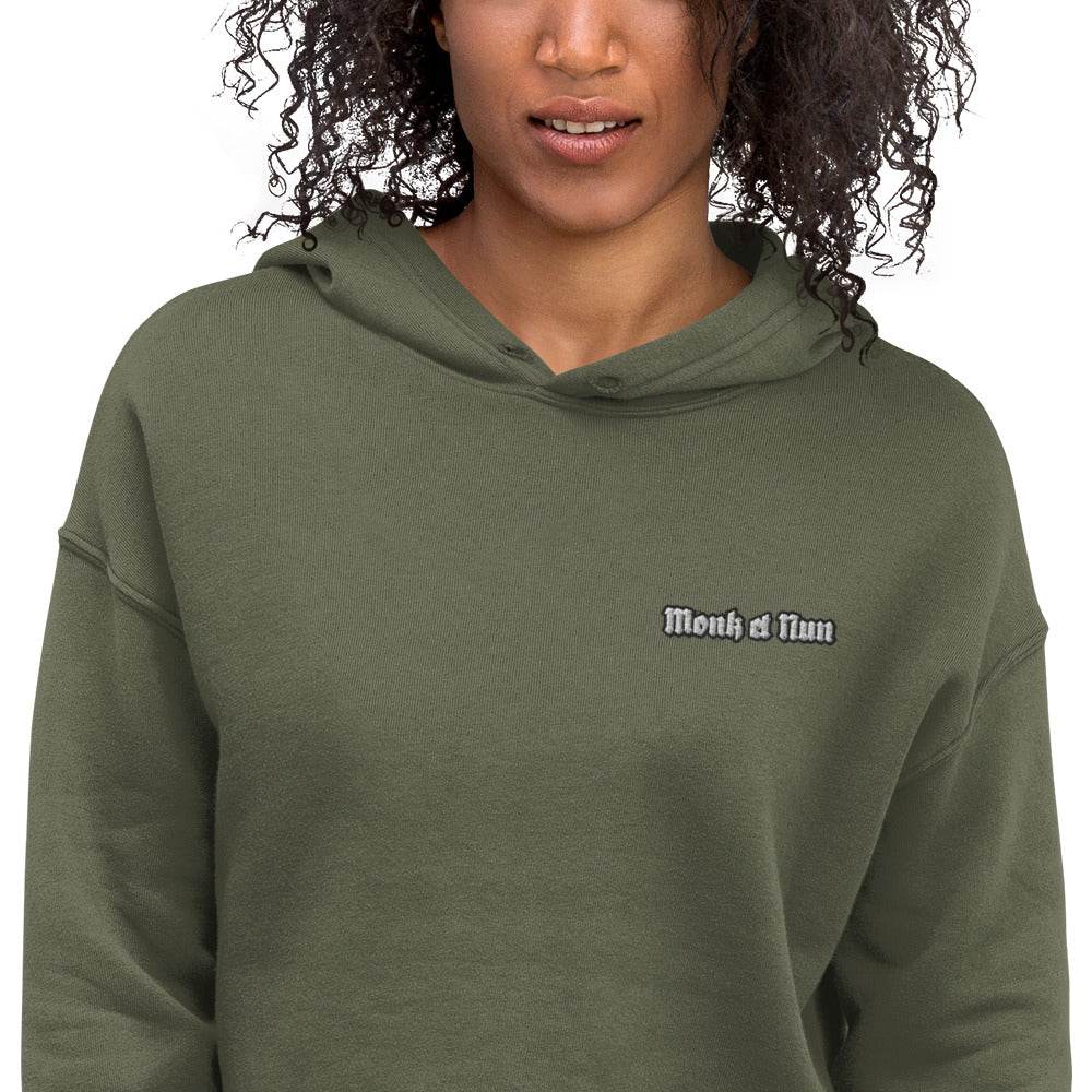 Women’s Crop 50% cotton Hoodie Logo - Monk&Nun UnisexClothing