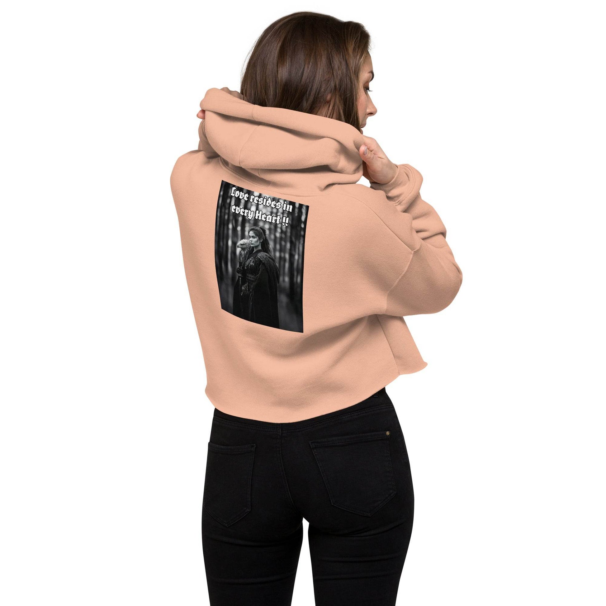 Women’s Crop 50% cotton Hoodie Design #1 - Monk&Nun UnisexClothing