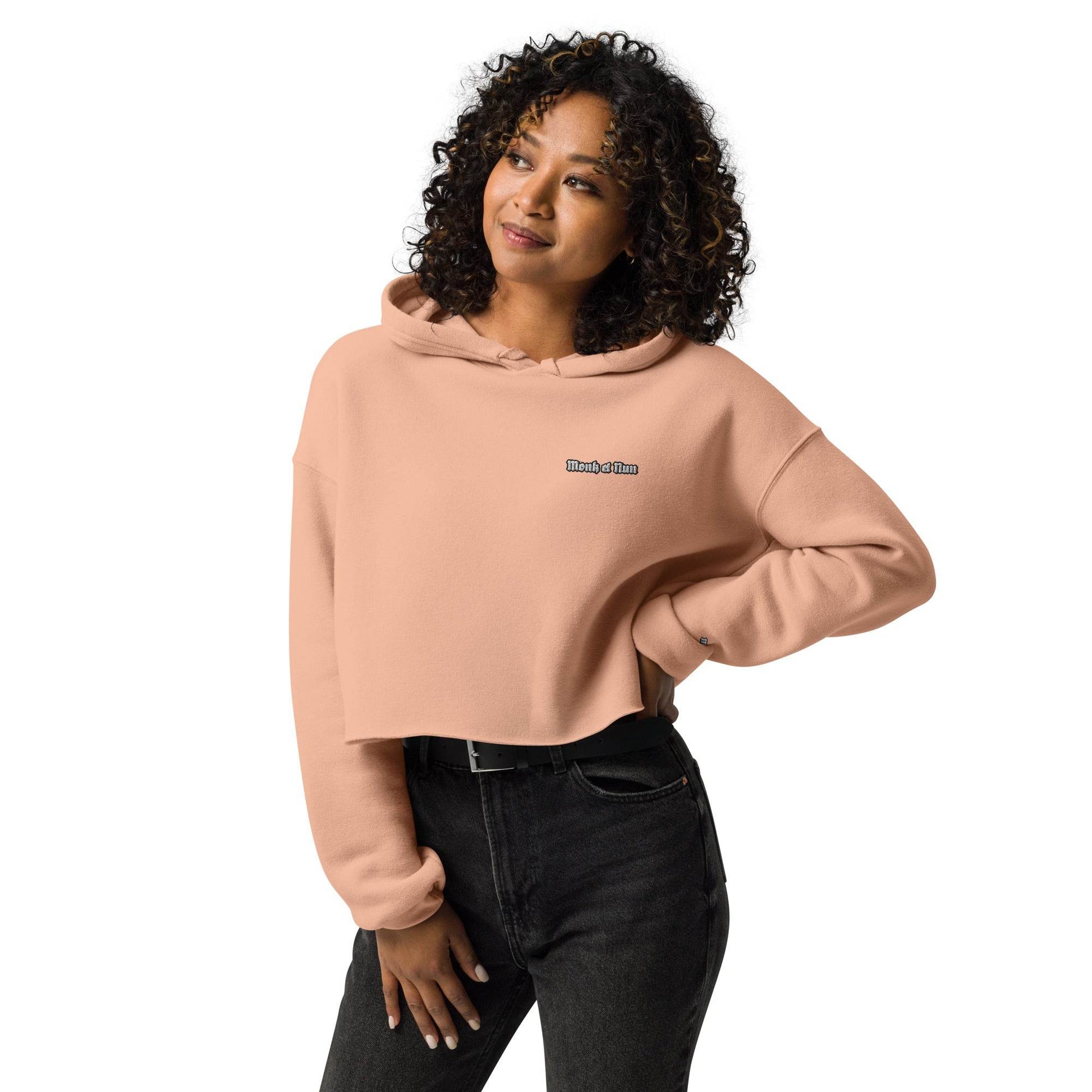 Women’s Crop 50% cotton Hoodie Logo - Monk&Nun UnisexClothing