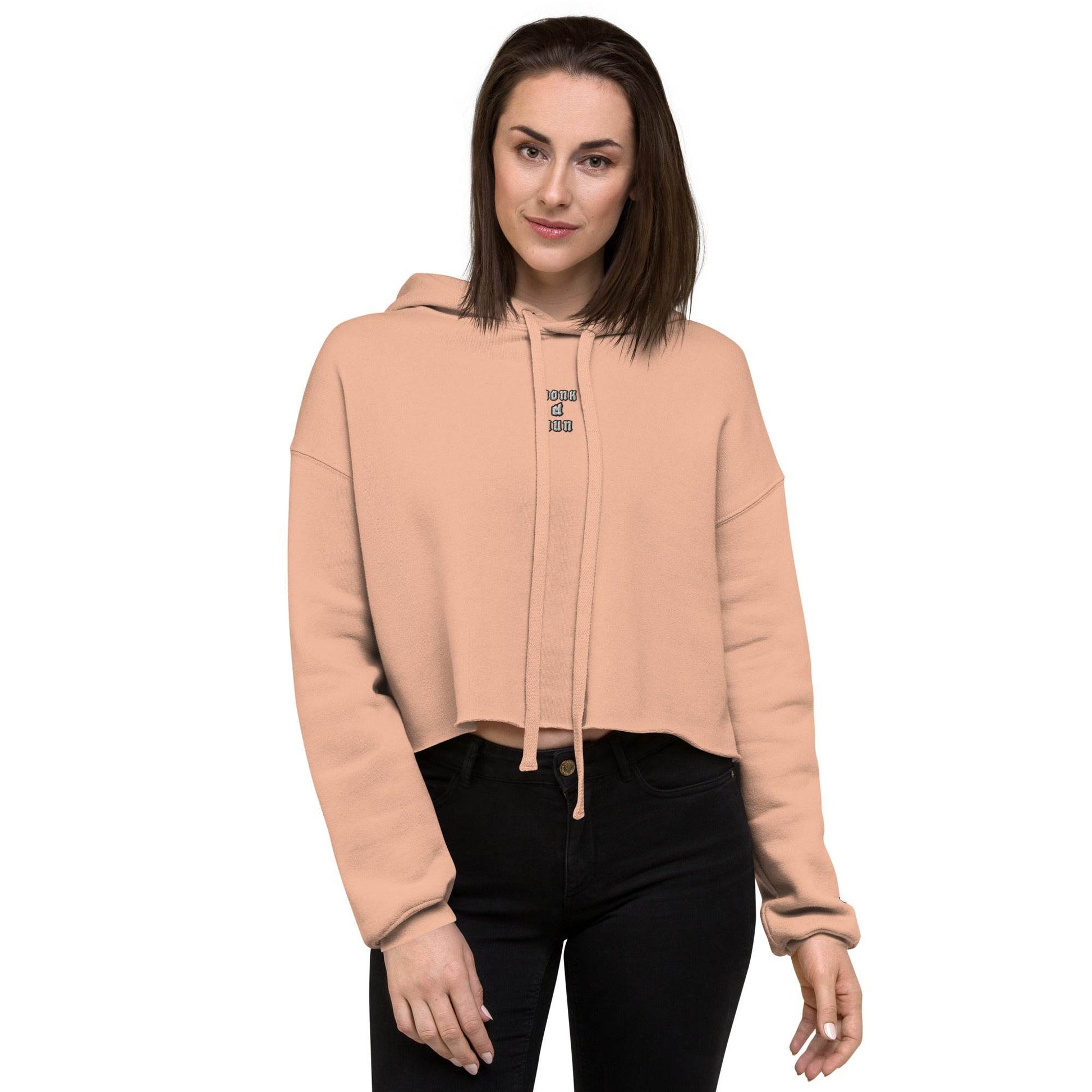 Women’s Crop 50% cotton Hoodie Design #3 - Monk&Nun UnisexClothing