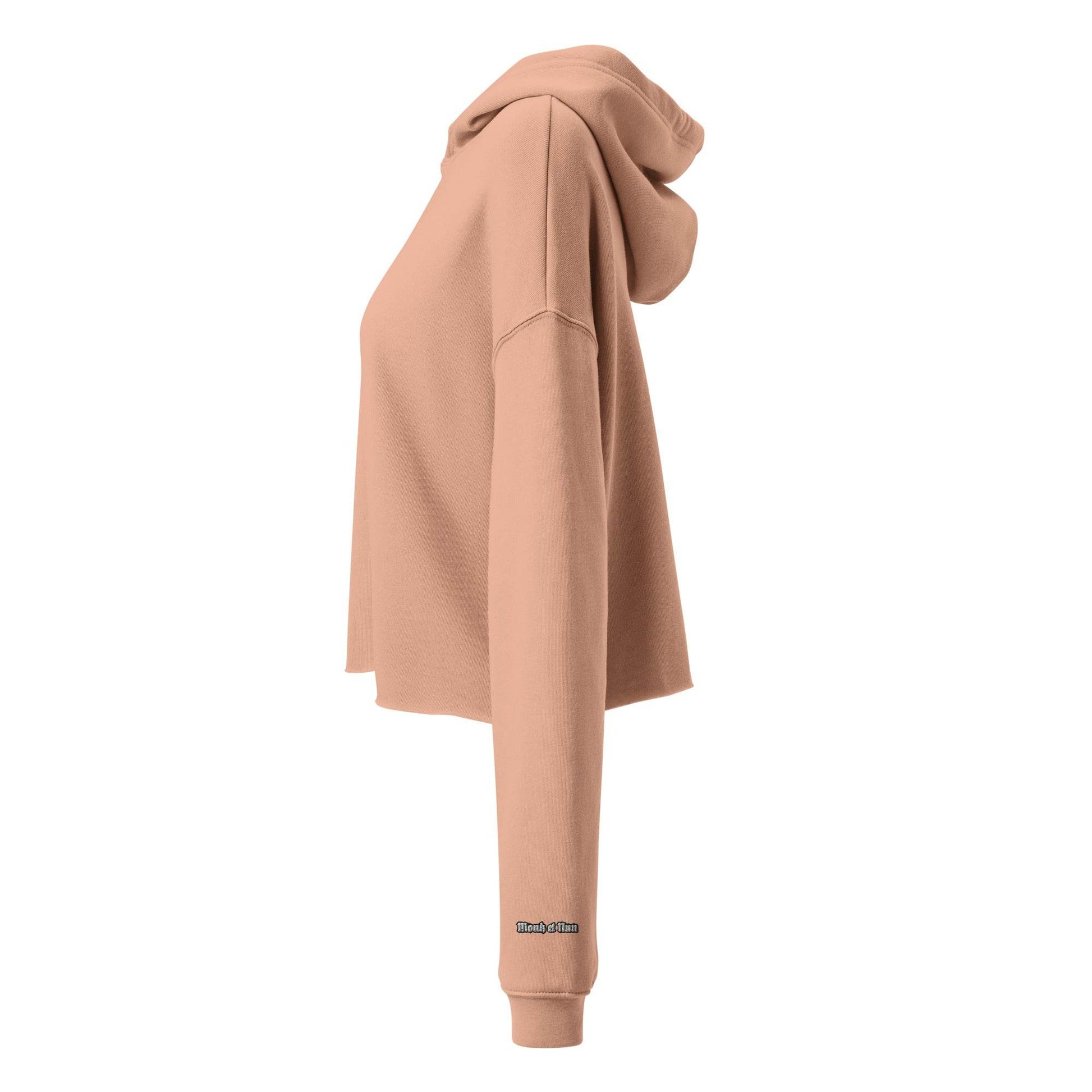 Women’s Crop 50% cotton Hoodie Always think positive - Monk&Nun UnisexClothing