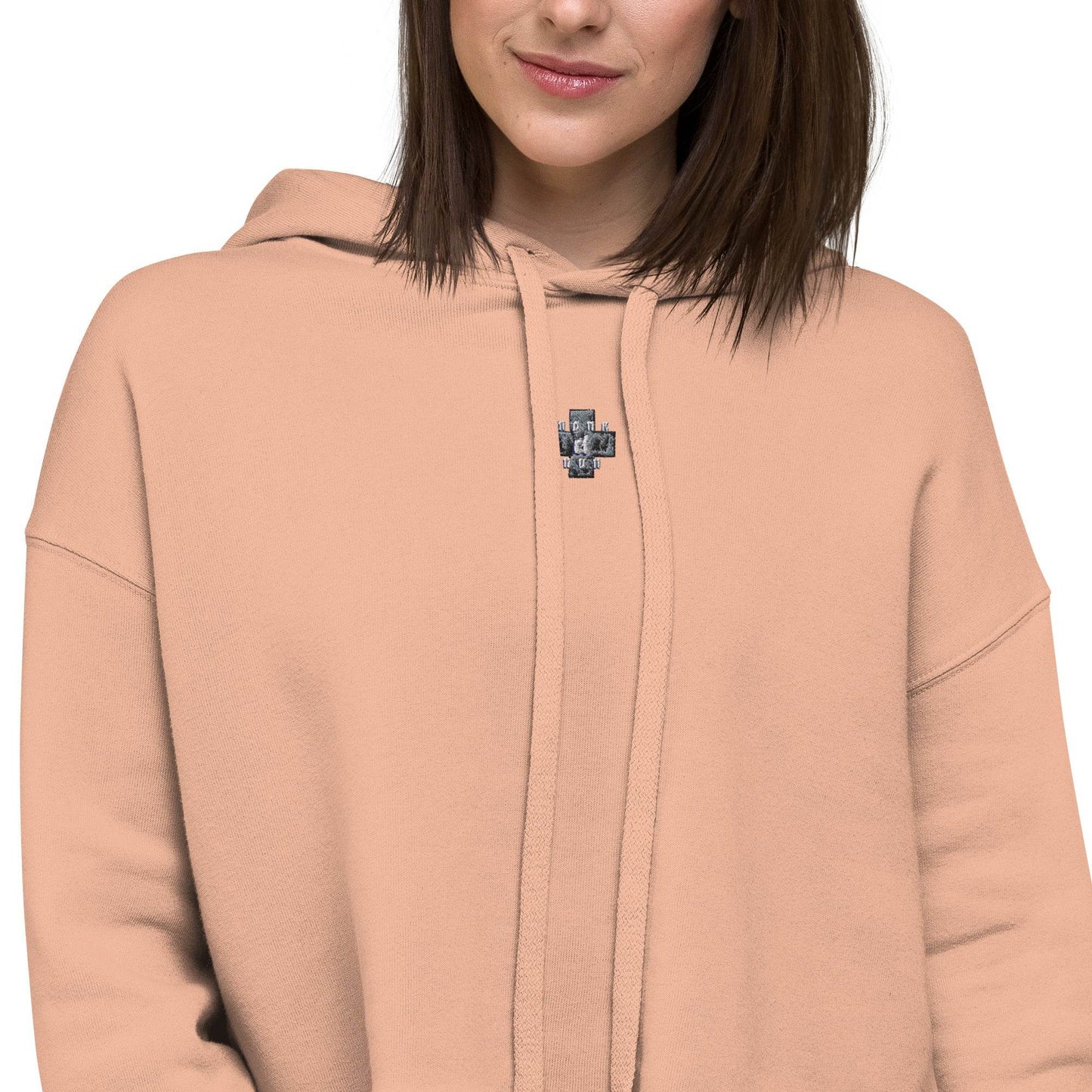 Women’s Crop 50% cotton Hoodie Always think positive - Monk&Nun UnisexClothing