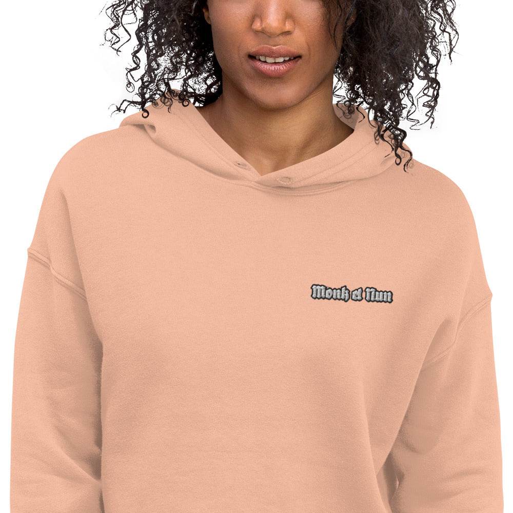 Women’s Crop 50% cotton Hoodie Logo - Monk&Nun UnisexClothing