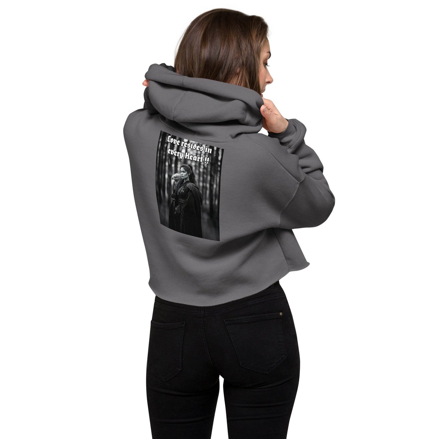 Women’s Crop 50% cotton Hoodie Design #1 - Monk&Nun UnisexClothing