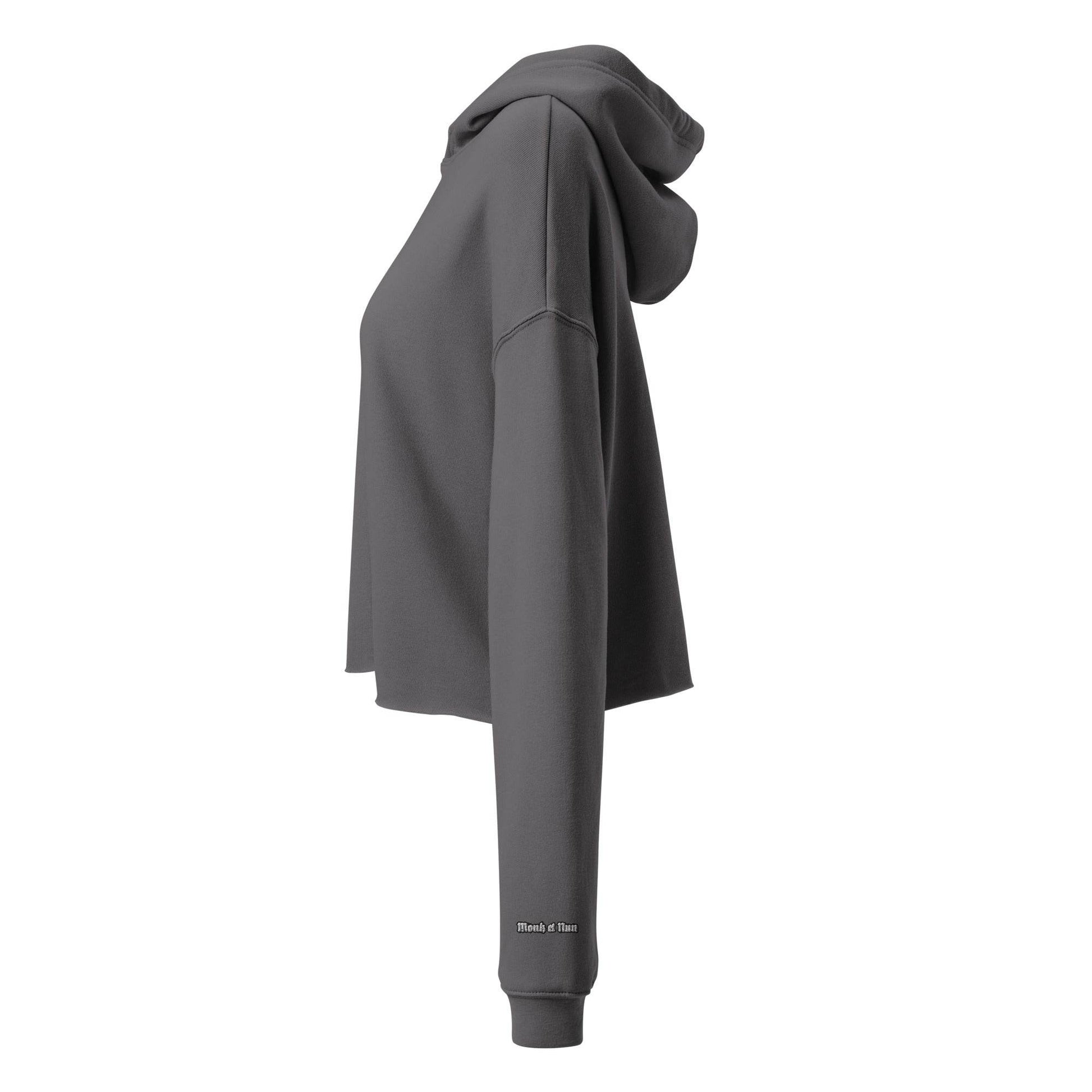 Women’s Crop 50% cotton Hoodie Always think positive - Monk&Nun UnisexClothing