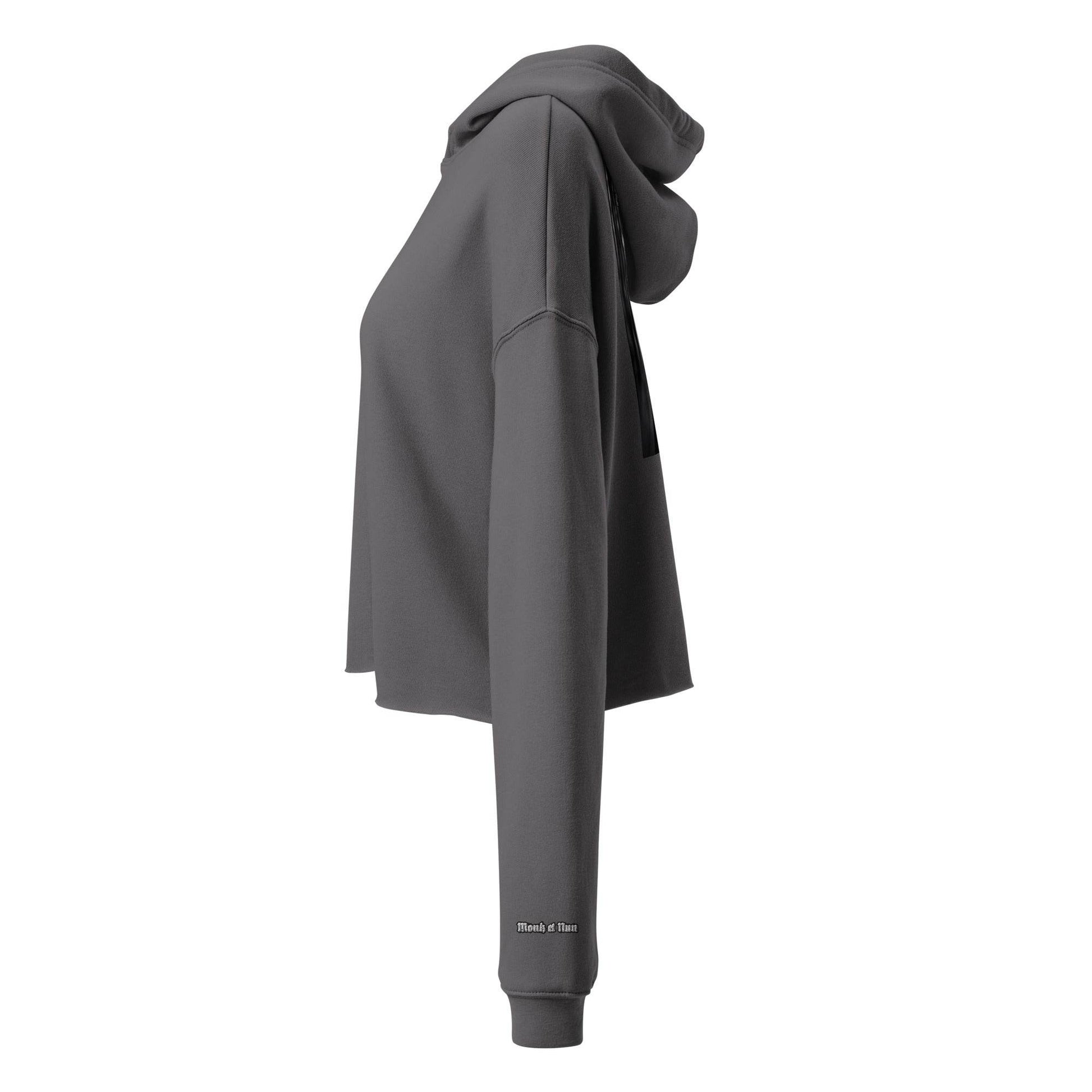 Women’s Crop 50% cotton Hoodie Design #1 - Monk&Nun UnisexClothing