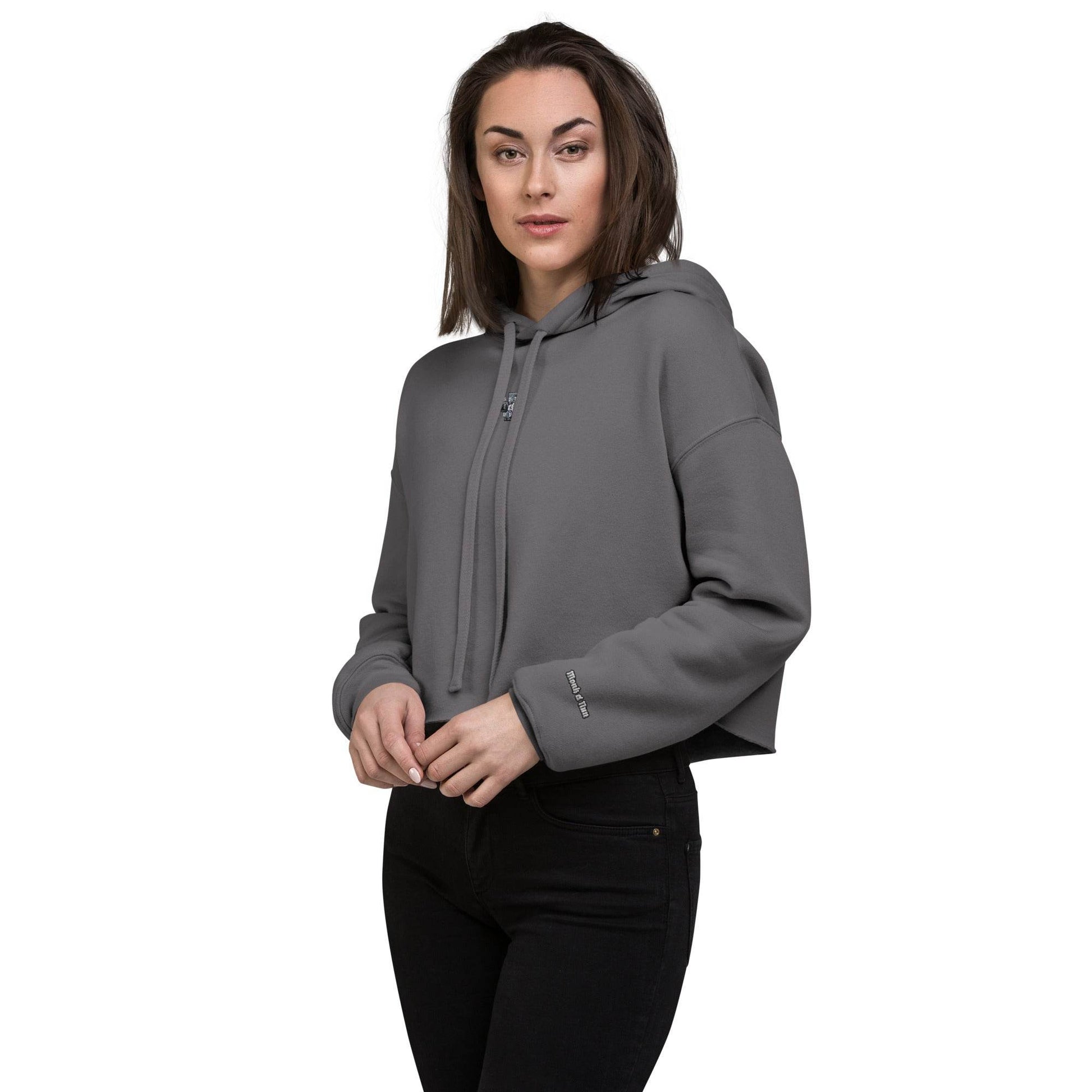Women’s Crop 50% cotton Hoodie Always think positive - Monk&Nun UnisexClothing