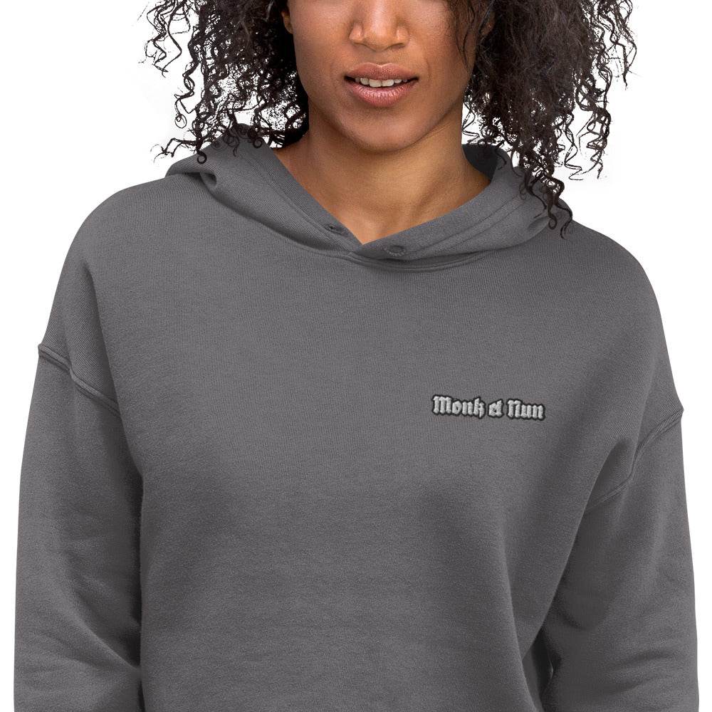 Women’s Crop 50% cotton Hoodie Logo - Monk&Nun UnisexClothing