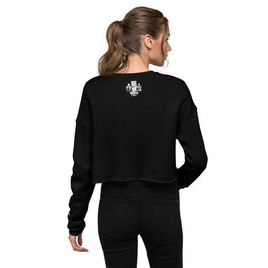 Women’s Crop 50% cotton Sweatshirt Always think positive - Monk&Nun UnisexClothing