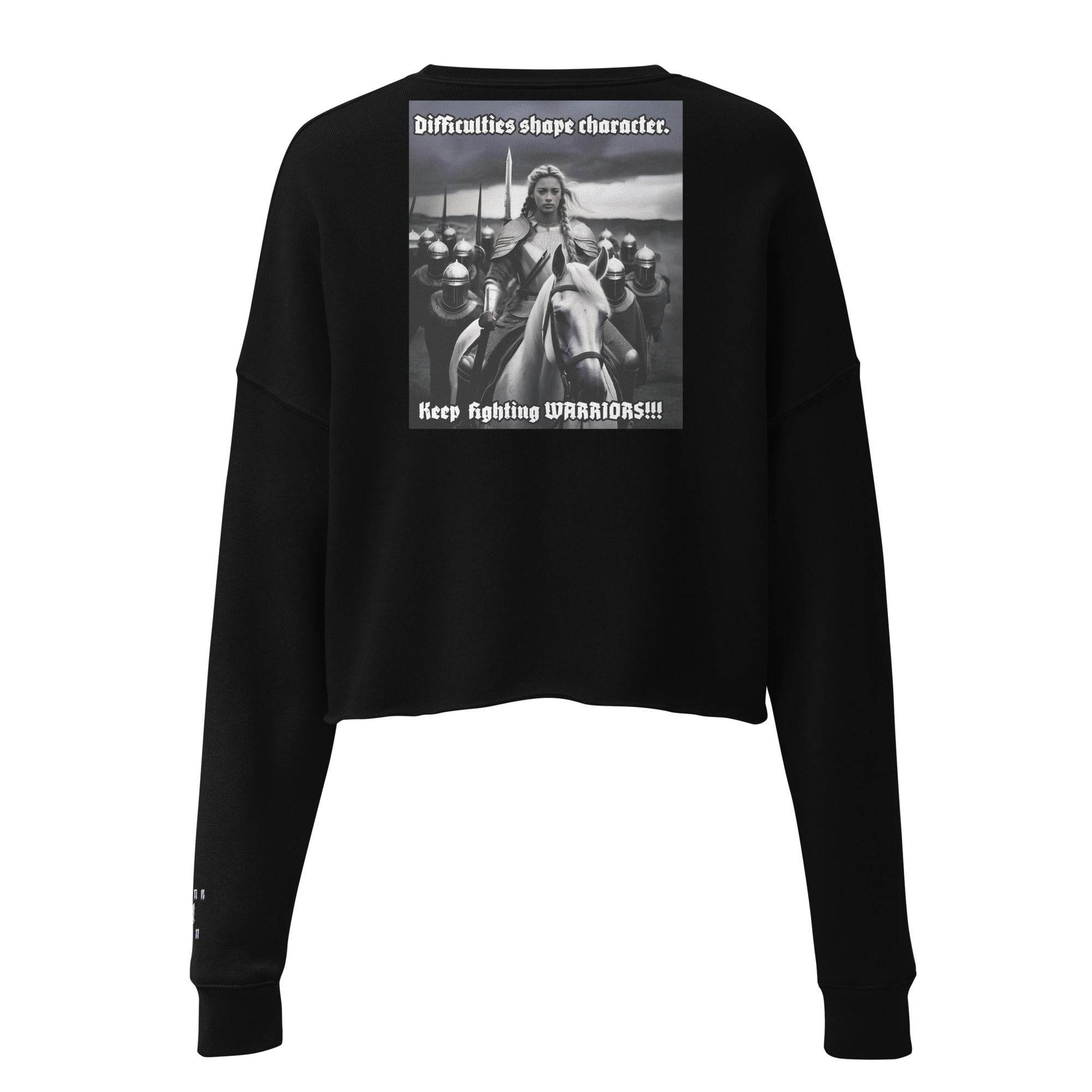Women’s Crop 50% cotton Sweatshirt Design #14 - Monk&Nun UnisexClothing
