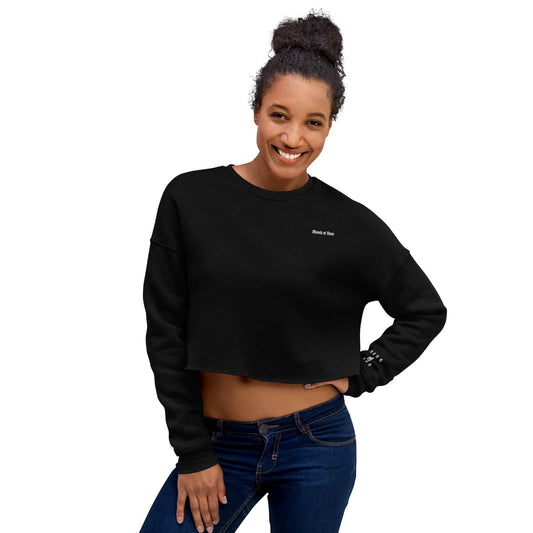 Women’s Crop 50% cotton Sweatshirt Logo - Monk&Nun UnisexClothing