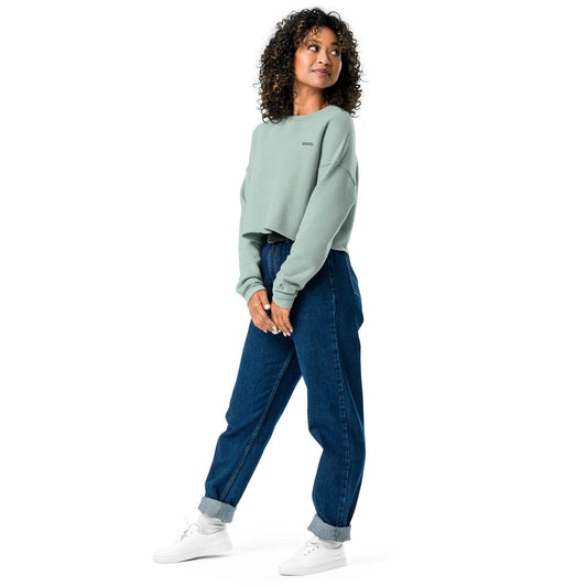 Women’s Crop 50% cotton Sweatshirt Logo - Monk&Nun UnisexClothing