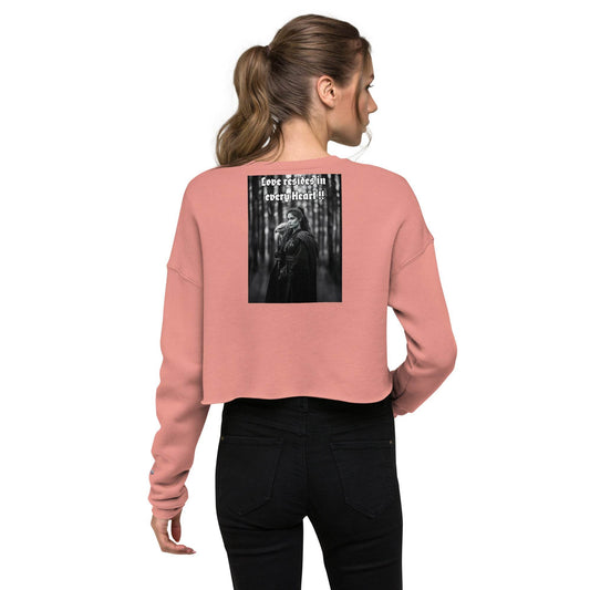 Women’s Crop 50% cotton Sweatshirt Design #1 - Monk&Nun UnisexClothing