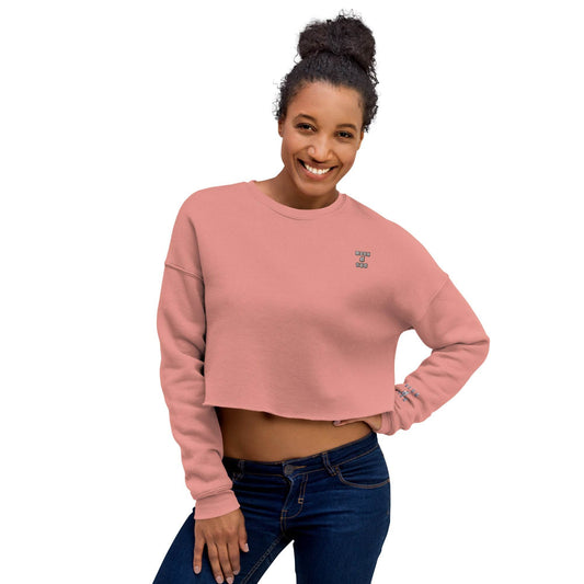 Women’s Crop 50% cotton Sweatshirt Always think positive - Monk&Nun UnisexClothing